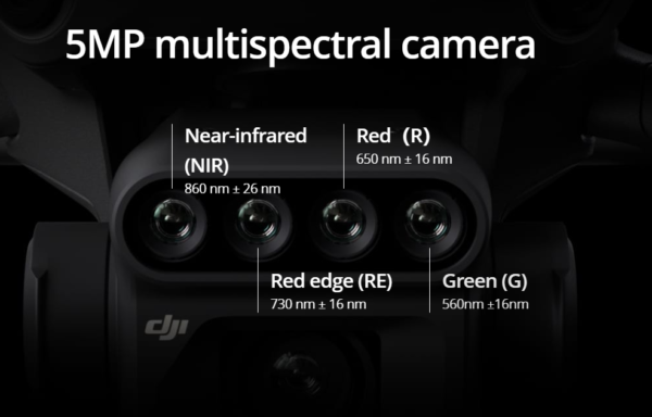 4x Multispectral Imaging Cameras – 5MP G/R/RE/NIR